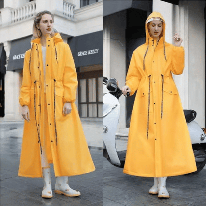 Long hooded raincoat raincoat fashion poncho