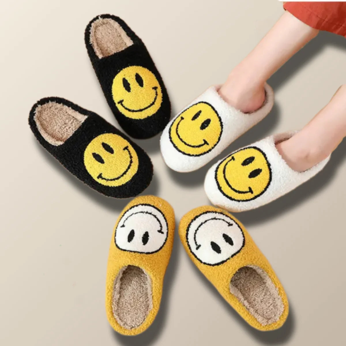 SMILEY FACE SLIPPERS